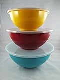 Food Network 3-piece Nesting Melamine Mixing Bowl Set with Lids