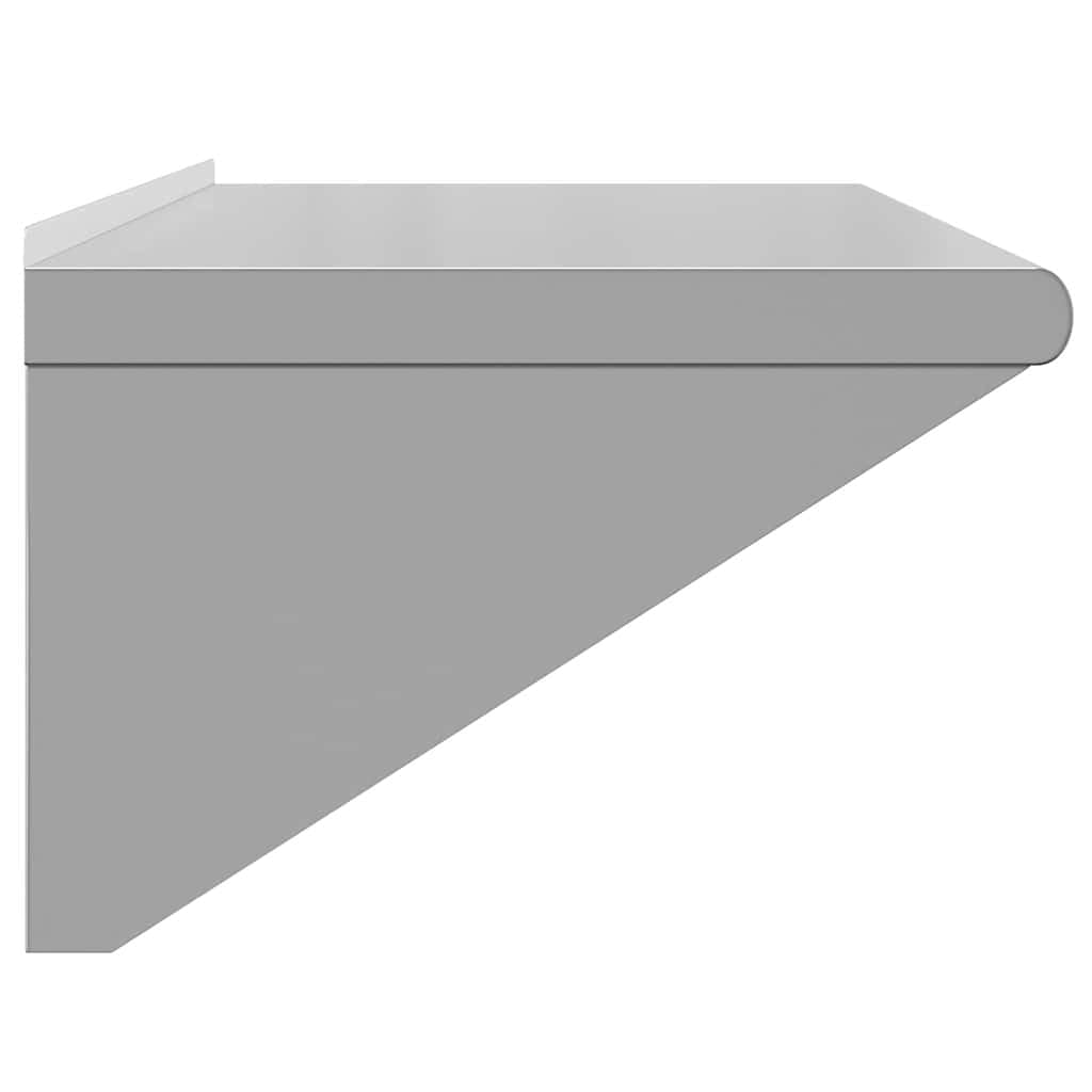 vidaXL Estante de Pared Acero Inoxidable Plateado 100x45x31 cm, Estante Flotante, Estante Flotante de Pared, Estante de Cuarto de Servicio