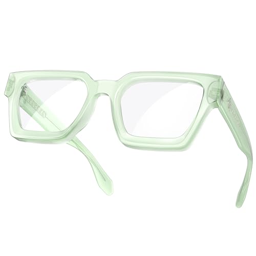 VISOONE Blue Light Blocking Glasses Rectangle Chic Preppy Look MultiColor Frame for Women Men RIVER