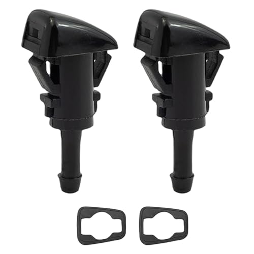 Windscreen Washer Nozzles Universal Windscreen Wiper Spray Nozzles 2 Pack with Gaskets Black