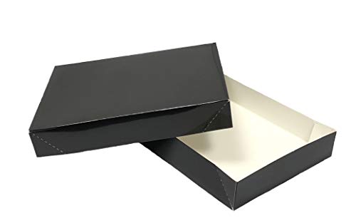 Black Apparel Decorative Gift Boxes with Lids for Clothing and Gifts 11x8.5x1.75 (10 Pack) | MagicWater Supply