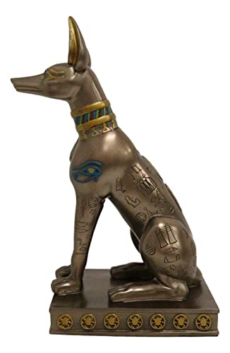 Estatua Egipcia Anubis 12.5" Resina Decorativa miniatura 4