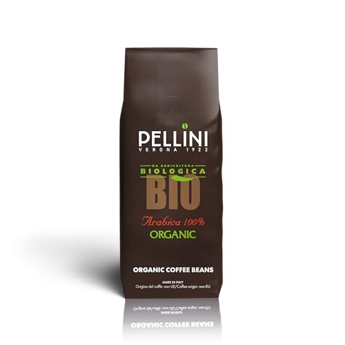 Pellini Café en Granos para Espresso Bio, Mezcla 100% Arábica, Café en Grano de Sabor Dulce y Delicado de Agricultura Orgánica, 500g