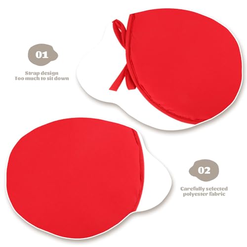 Cojines de silla redondos lavables que resisten la decoloración para el comedor 5