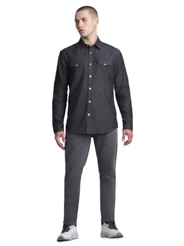 Image of Jack & Jones Men's Cotton Solid Regular Fit Shirt