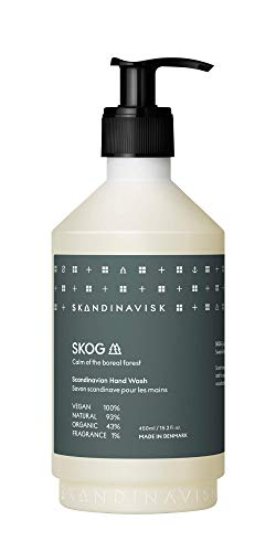 Skandinavisk SKOG 'Forest' Organic Hand Wash. Fragrance Notes: Pine Needles and Fir Cones, Birch Sap and Lily of The Valley. Vegan formula. 15.2 fl. Oz.