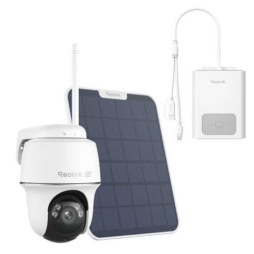 Image of REOLINK Argus PT Ultra Bundle with Battery Pack-First 4K Solar Security Cameras Wireless Outdoor,360 Pan Tilt Auto-Tracking, 8MP Color Night Vision, 2.4 /5 GHz Wi-Fi 6, No Subscriptions, Home Hub Comp