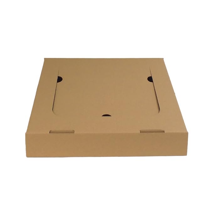 Pack 10 Papeleras de cartón 380x280x720mm. Automontable con asas + una tapa automontable troquelada. Canal Doble