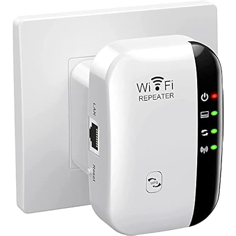 WiFi Extender Signal Booster Up to 2640sq.ft , Wireless Internet Repeater, WiFi Range Extender, Long Range Amplifier with Ethernet Port, 1-Tap Setup, Access Point, Alexa Compatible Cover