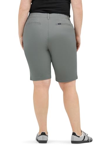 Lee Women's Plus Size Legendary 9" Chino Bermuda Short, Fort Green, 22 Plus — view 3