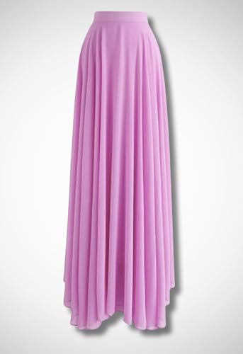 Image of Women's Full Length Georgette Long Skirt- Lehenga with 8 Meters Maxi Flare