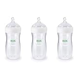 NUK Simply Natural Baby Bottle with SafeTemp, 9 oz, 3 Pack