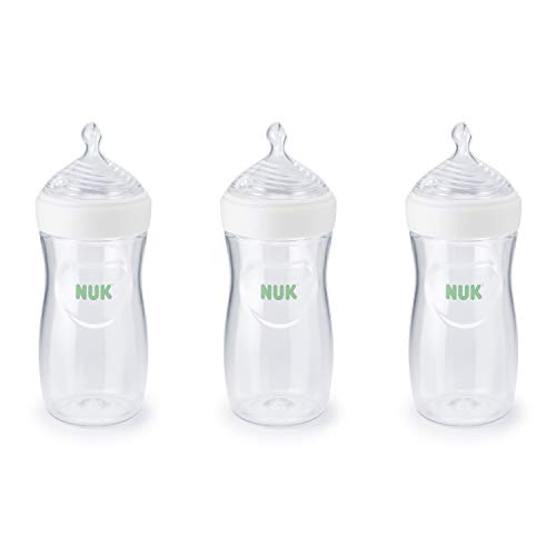 NUK Simply Natural Baby Bottle with SafeTemp, 9 oz, 3 Pack