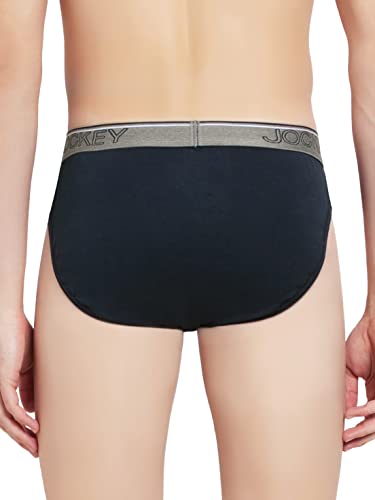 Image of Jockey 8044 Men's Super Combed Cotton Rib Solid Brief with Ultrasoft Waistband