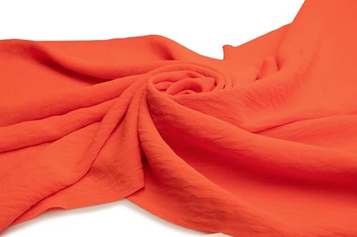 Crepe americano, tela ligera para ropa, 50 cm x 150 cm (Mandarina)