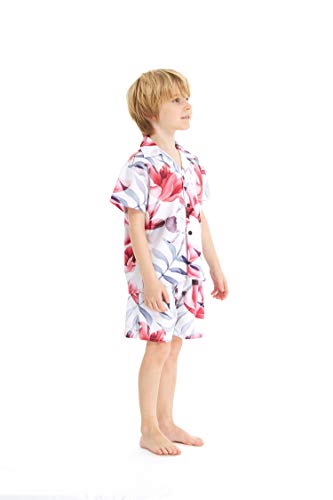 Image of Boys' Aloha Shirt Cabana Set in Signature Prints | Button Front Shirt; Soft Rayon Fabric; Signature Tropical Prints; Lightweight Comfort; Vacation Ready