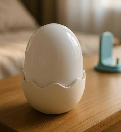 Image of Chocozone Egg Shape Night Lamp for Kids Room Plug in Night Light for Bedroom Night Lamp