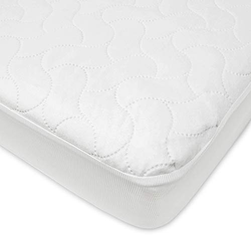 American Baby Company - Funda protectora impermeable para colchón de cuna de bebé, Paquete de 2, Blanco