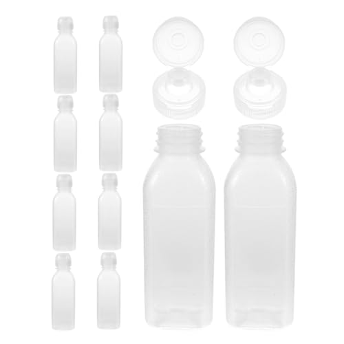 TOYANDONA Botellas Exprimibles de 300 Ml para y Condimentos 10 Piezas Plástico Apto para Alimentos con Tapa Antigoteo y Marcas Graduadas Control de Dosificación para Cocina y