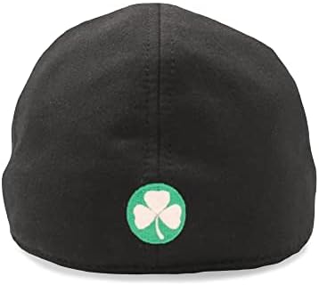 The Original Boston Scally Cap - The Dubliner Newsboy Flat Cap - 6 Panel Cotton Fitted Hat for Men - Black - Image 5