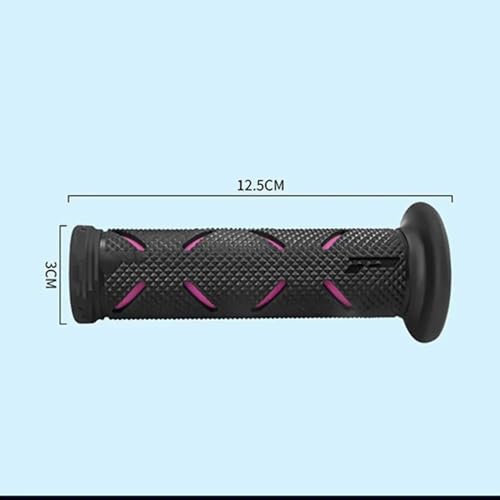 Poignées guidon moto 22 mm en caoutchouc antichoc noir pour le remplacement de votre guidon - 6