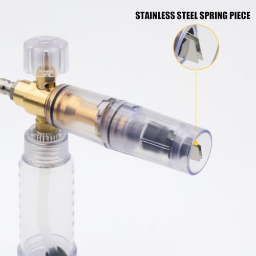 Pressure Washer Foam Applicator with 1/4 Inch Coupler, Variable Nozzle, Soap Bottle for Vehicle Wash Routines Accessory - 3
