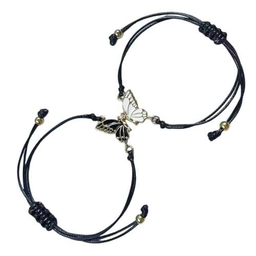 JEXOWIQ collane catena dell'amicizia - 2 pcs Braccialetti Amicizia Creativo, Bracciale Coppia, Regalo per la Sorella, Migliore Amica, Fidanzato e Fidanzata, Braccialetti di Corrispondenza Fatti a Mano