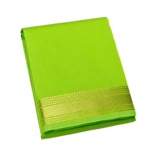 Image of Traditional Fancy Men's Silk Dhoti with Paithani Zari Border, 4 Meter