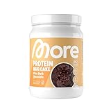 MORE Protein Mug Cake, 455 g, cioccolato fondente, miscela da forno per una torta tazza con gocce di cioccolato