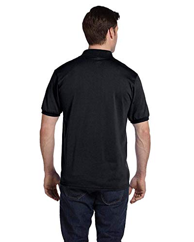 Hanes Cotton-Blend Jersey Men's Polo 054X XL, Black