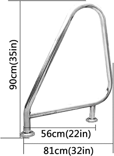 Baranda para Piscina de Acero Inoxidable 304 con Base y Cubiertas miniatura 4