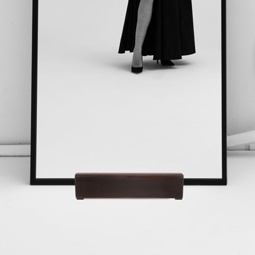 Support pour miroir sur pied bois antidérapant avec base stable - 8