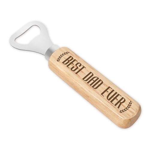 Cool Dad Christmas Gifts Best Dad Ever Gift Stainless Steel Beer Opener with Wooden Handle Party...