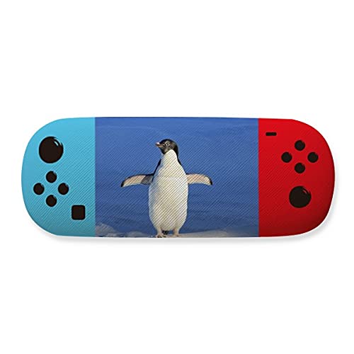 Étui à lunettes pingouin blanc au design animalier et coque antichoc