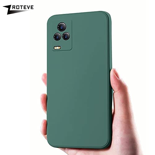 Image of TRUEUPGRADE Liquid Silicone Back Cover Case Compatible for Vivo V20 Pro | Microfiber Inside | 360 Degree Protection Back Case Cover for Vivo V20 Pro - Green