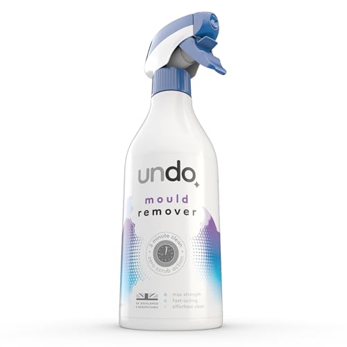 Undo Mould Remover Spray (500 ml) | Fast-Acting Active Powerful Cleaner for Black Mould Mildew & Stains on Tiles Walls Ceilings Bathroom Kitchen