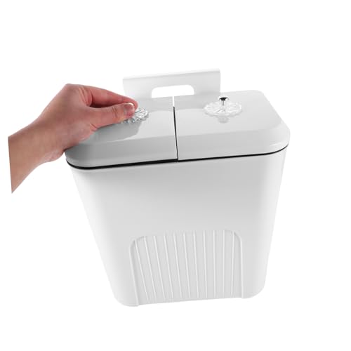 Caneca de basura rectangular de pared 9L blanca miniatura 4