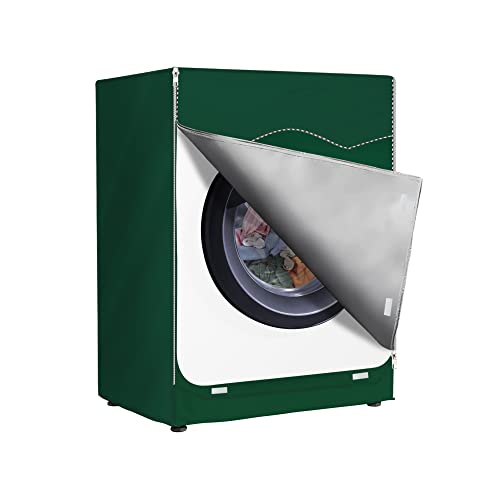 AlaSou Washing Machine Cover/Front Load Washer Protection for Home Laundry,Universal Fit for Most Front Loading Washers and Dryers(Green,L)