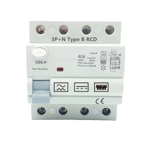 Disjoncteur différentiel type B 4P 25A 100mA avec pouvoir de coupure 6 kA pour grossiste