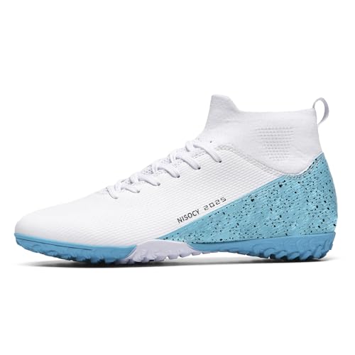 Men’s Soccer Shoes Football Cleats High-Top Outdoor/Indoor Athletic Sneaker Lightweight TF AG Training Football Boots4