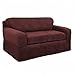 Maytex Pixel Stretch, Wine slipcover, 2-Piece Loveseat