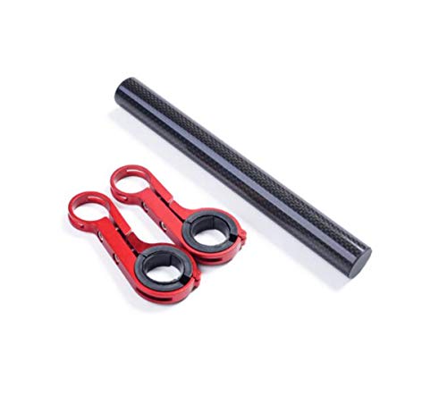 ESUPPORT Bike Handlebar Extender Extension Double Bracket for Holding Bicycle Speedometer GPS Phone Mount Holder Carbon Fiber - Thumbnail 6