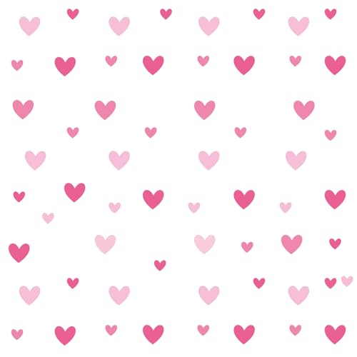 102 Pegatinas de Pared de Corazón Estilo Boho para Niños, Vinilos Decorativos Fáciles de Aplicar y Quitar sin Dañar la Pared para Habitación Infantil (Rosa y Multicolor)