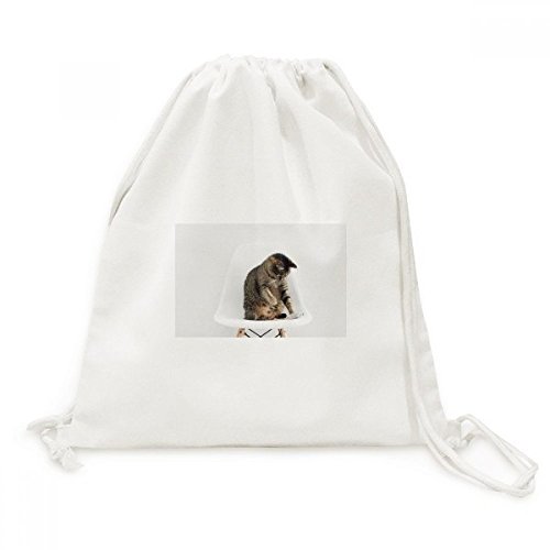 Sac à dos cordon toile imprimé animal sacoche voyage légère et souple