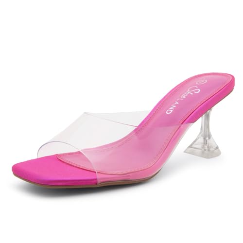 Elegant Clear Heels | Chic Kitten Heeled Sandals for Events