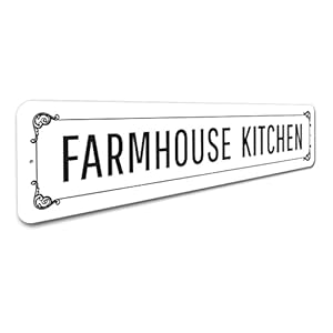 Vintage farmhouse kitchen sign decorative kitchen sign farm aluminum sign 3 x 13  urban country home decor