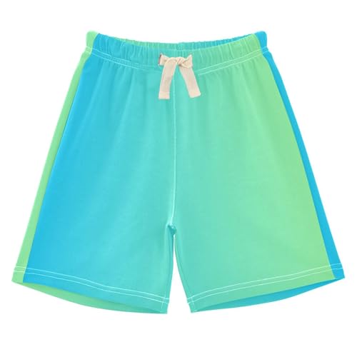 J JOYSAY Blue Teal Bright Green Gradient Toddler Baby Boy Shorts Shorts with Drawstring Elastic Waist Boys Running Shorts for 3T Baby Girls