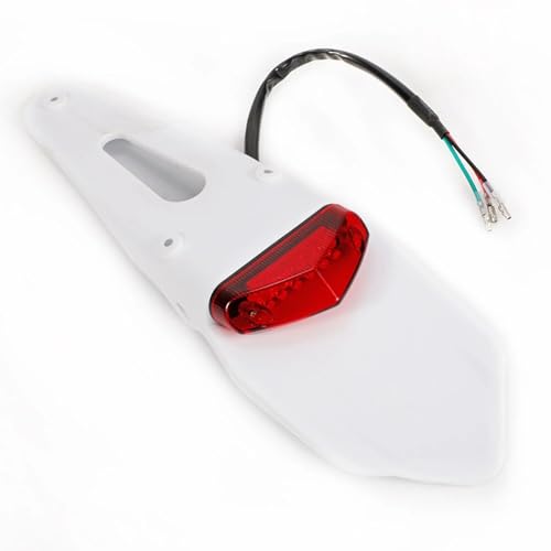 Garde-boue arrière de moto avec feu stop 12V étanche pour enduro et motocross