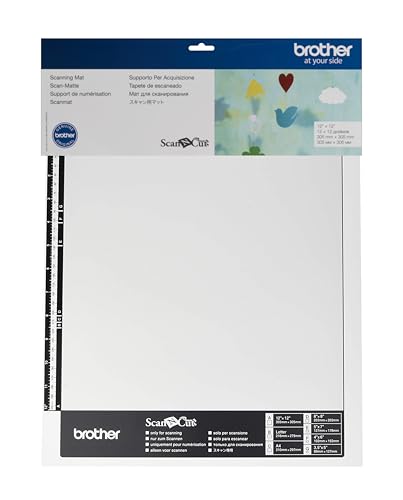 Brother ScanNCut Mat CAMATS12, 12' x 12' Scanning Mat, Non-Tack to Convert Materials into Custom...