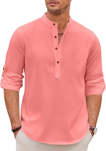 Image of Zombom Men's Kurta || Chinese Collar Long Sleeves || Straight Hip Length Kurtas || Short Kurta for Men || for Festival || Function || Occasion Wear Fancy Kurta for || Best Gifts for Men